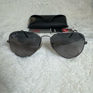 Ray-Ban Aviator Sunglasses Titanium Polarized Unisex